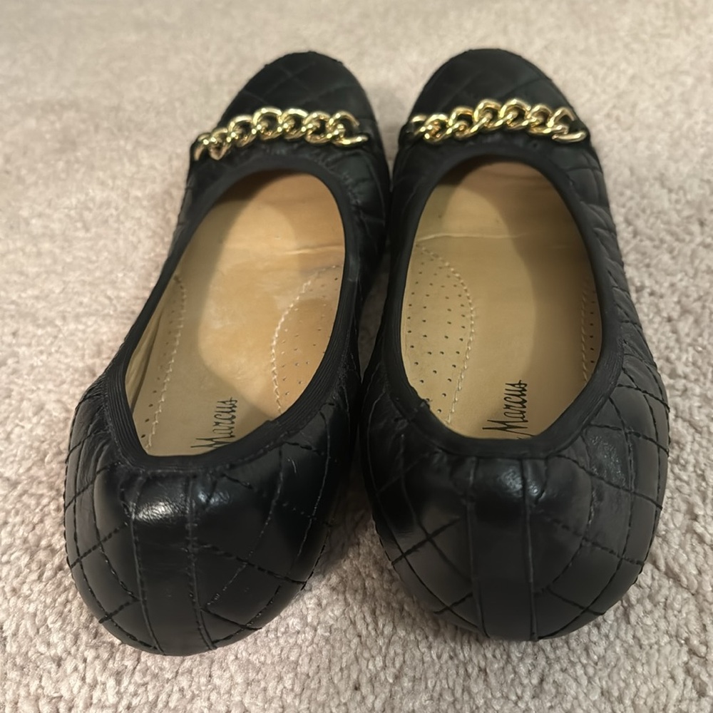 Classic Quilted Leather Ballet Flats Neiman Marcus Size 8 1/2 M. NEW - Picture 4 of 7